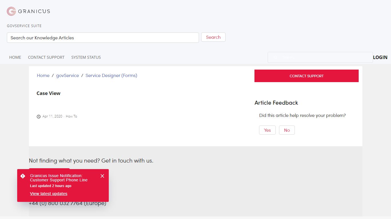 Case View | Granicus Support